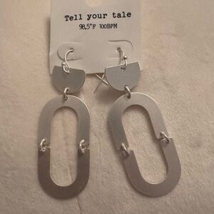 Silver Geometric Earrings